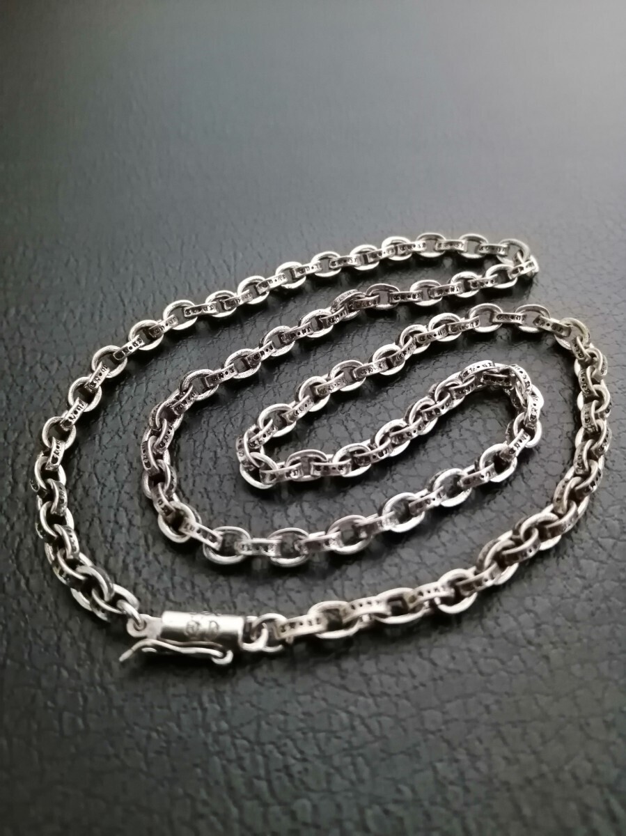 S925刻印 タイシルバー ドラゴンボーンチェーン 編み込み ネックレス