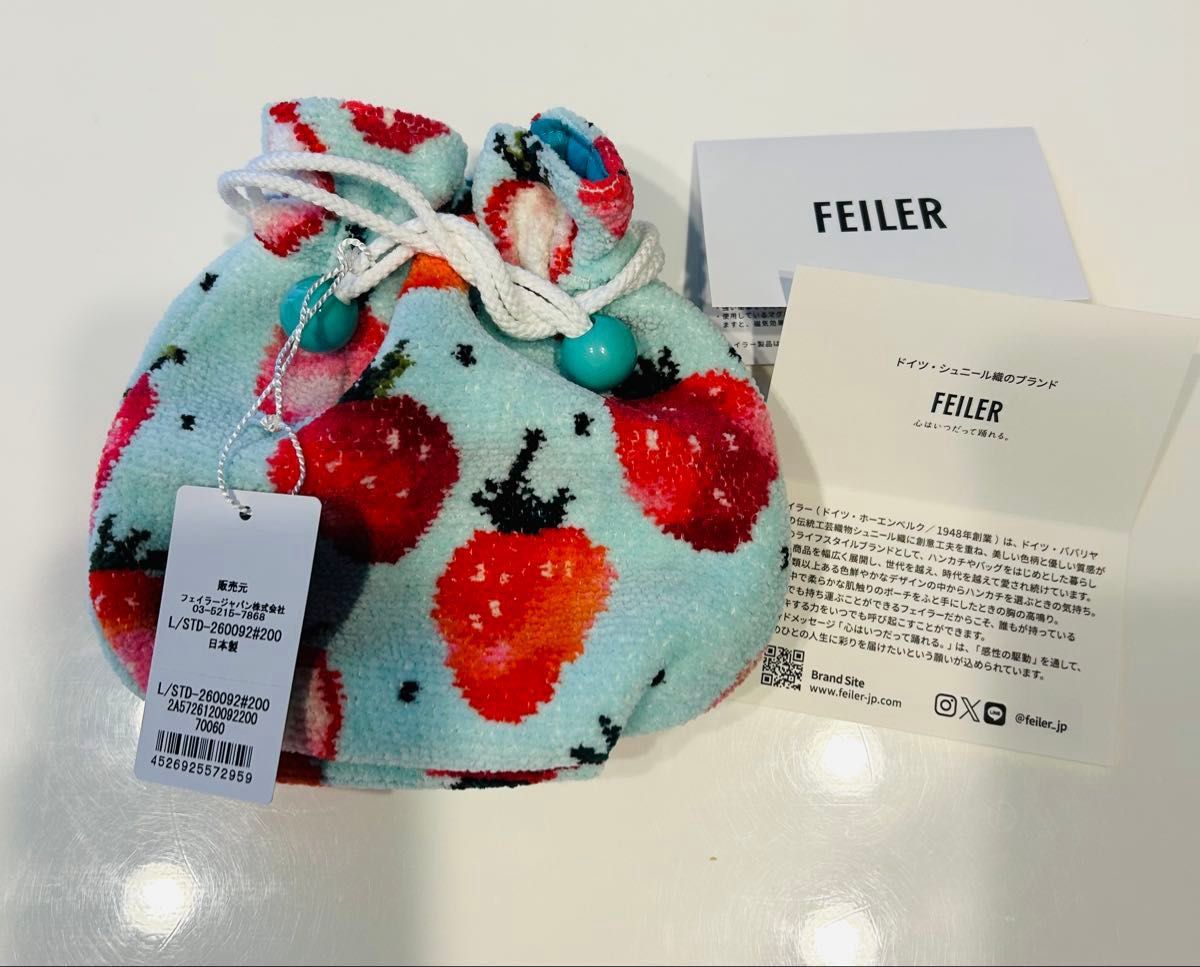 新品】FEILER ストロベリードット イチゴ型巾着｜Yahoo!フリマ（旧