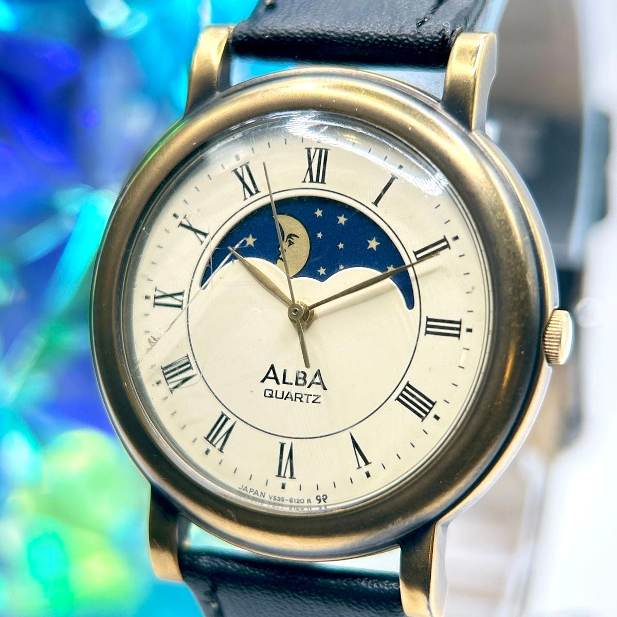 希少 ヴィンテージ/稼働品]SEIKO セイコー ALBA SUCCESS/サン&ムーン