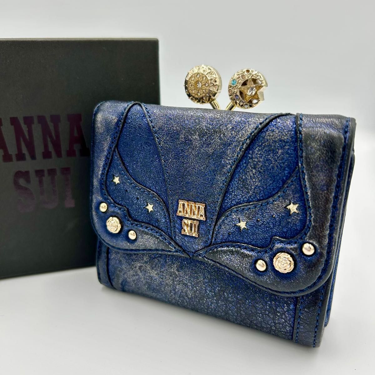 アナスイ(ANNA SUI) ハミング 口金長財布 がま口長財布 ブラウン 森