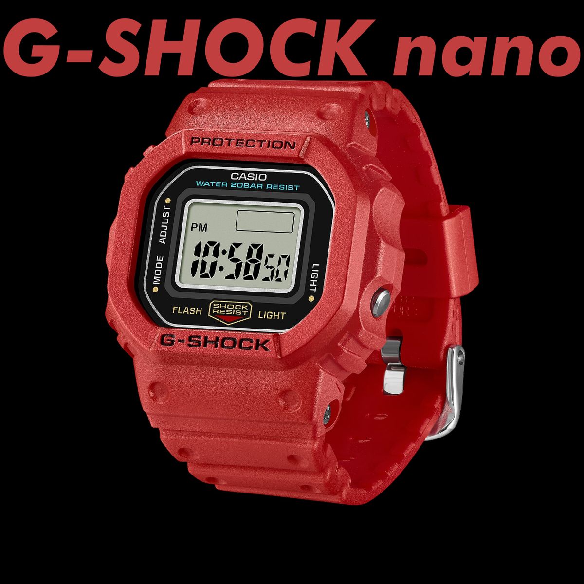 CASIO G-SHOCK NANO DWN-5600-4JR リングウォッチ 新品未使用 赤