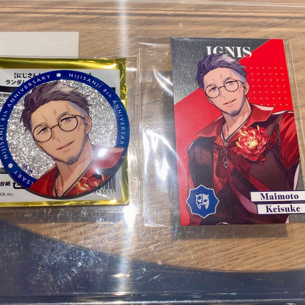 伏見ガク にじさんじ 8th ANNIVERSARY 缶バッジ メタルカード チケット
