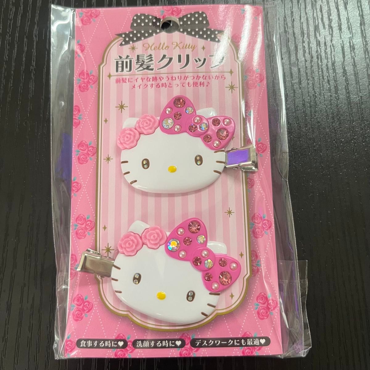 ハローキティ 前髪クリップ ピンク ピンクリボン サンリオ sanrio