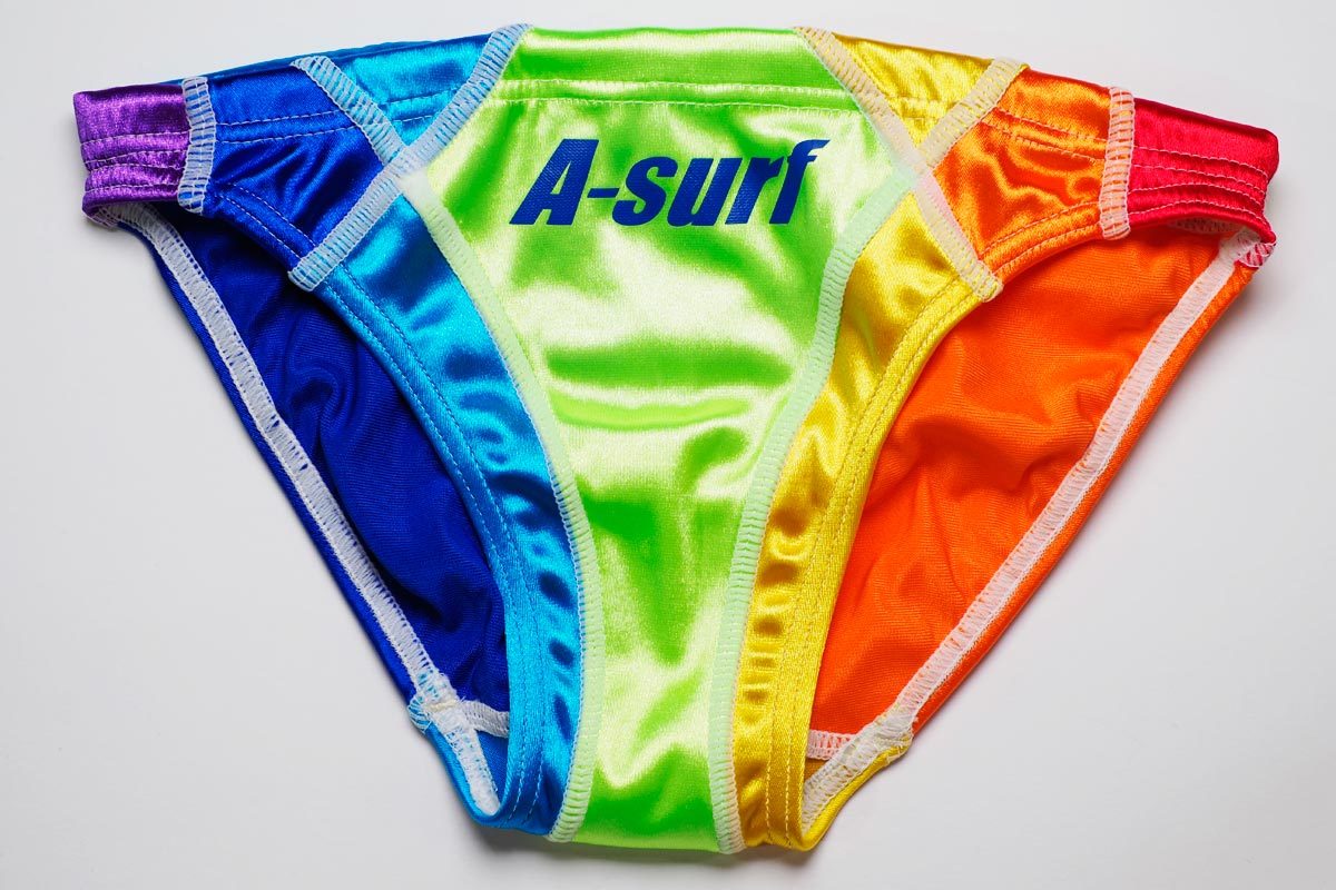 A-SURF/SURF BLADE 競パン マルチカラー レインボーカラー Sサイズ RQ