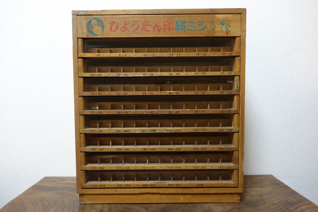 Yahoo!オークション - 昭和レトロ【ひょうたん印ミシン糸】8段 ガラス