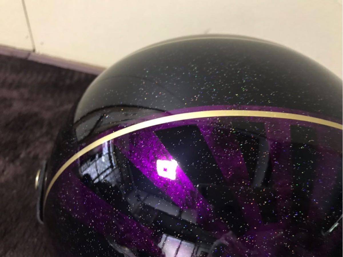 Yahoo!オークション - 七色ラメ 紫 ラップ塗装 富士日章 コルク半 ヘル
