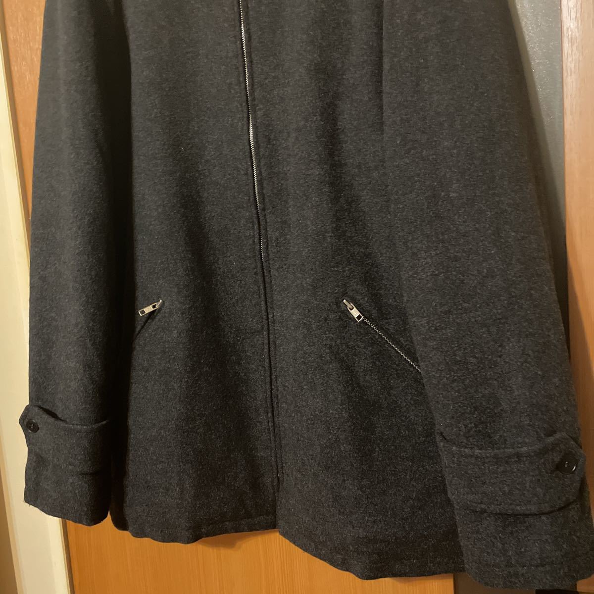 人気『agnes b homme』 90sフランス製ウール八の字ZIP中綿ブルゾン