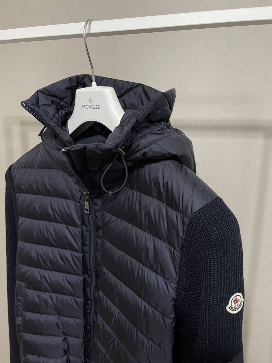 モンクレール MONCLER ハイブリッドニットダウン size L 正規品 超美品