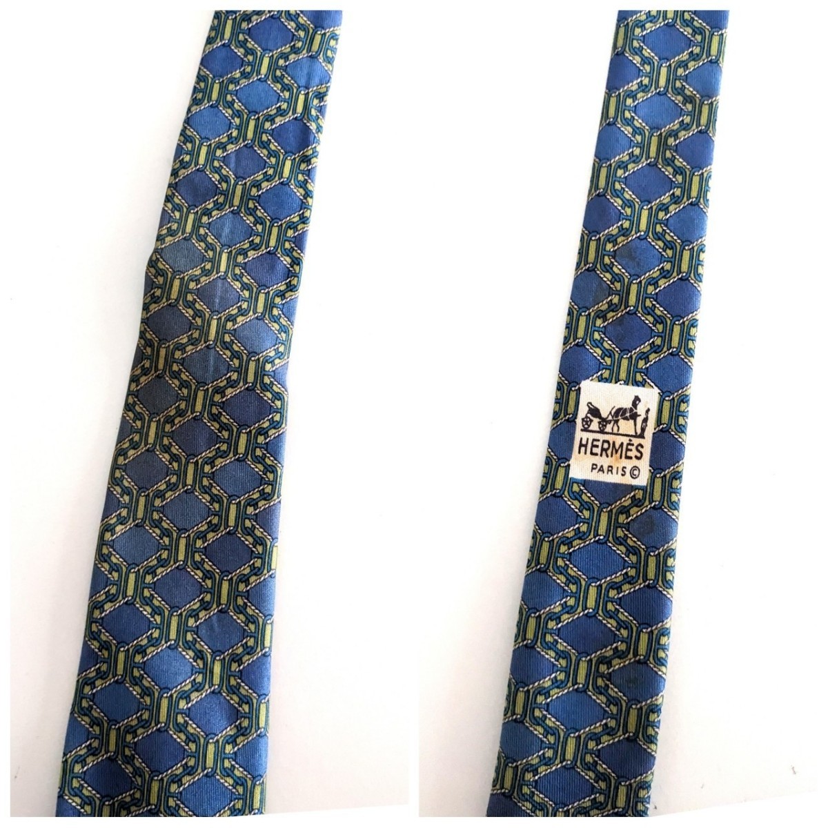 HERMES エルメス フランス製 ヴィンテージ 上質 SILK シルク ネクタイ