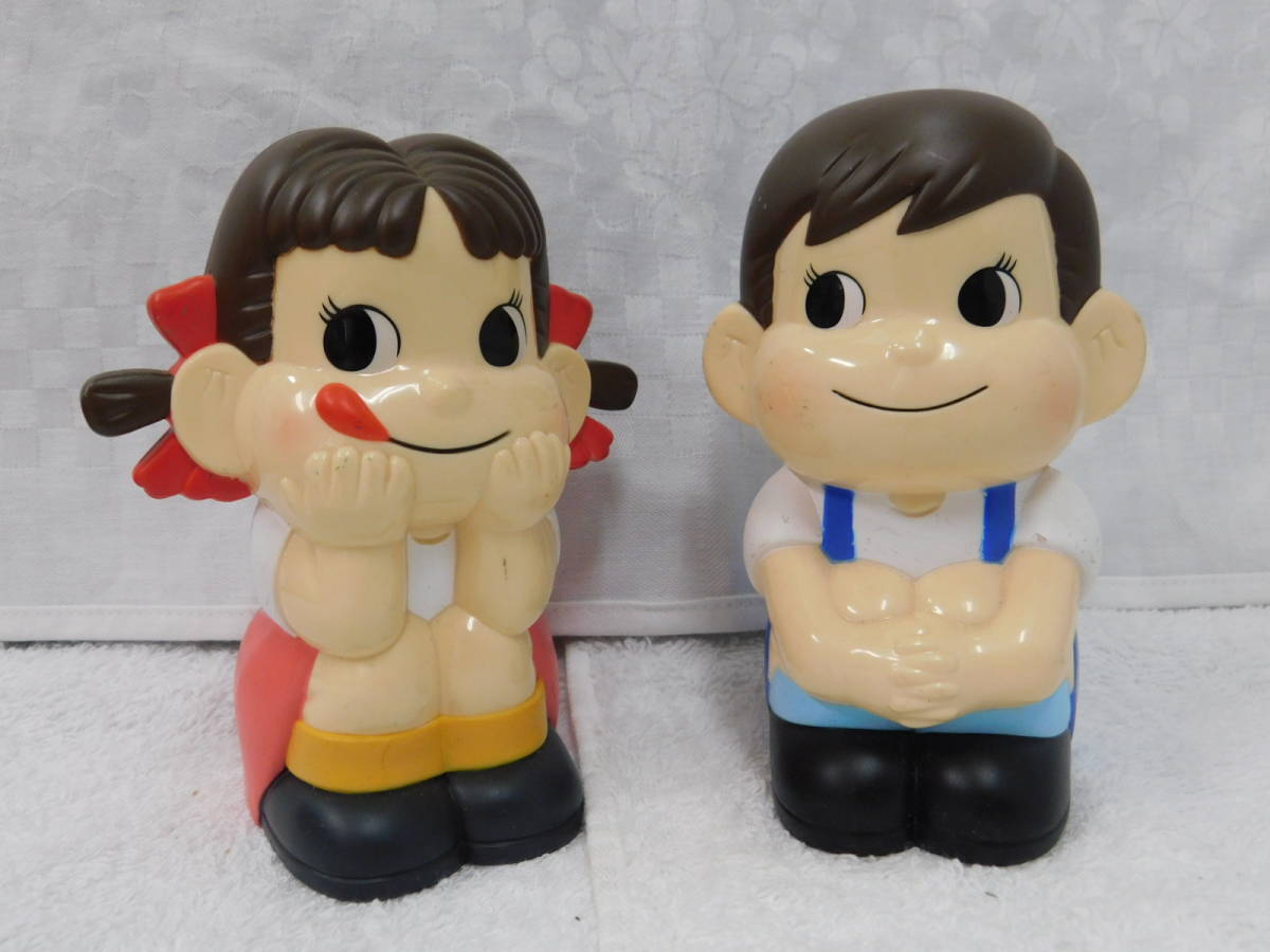Yahoo!オークション - 不二家 ペコちゃん ポコちゃん 貯金箱 FUJIYA
