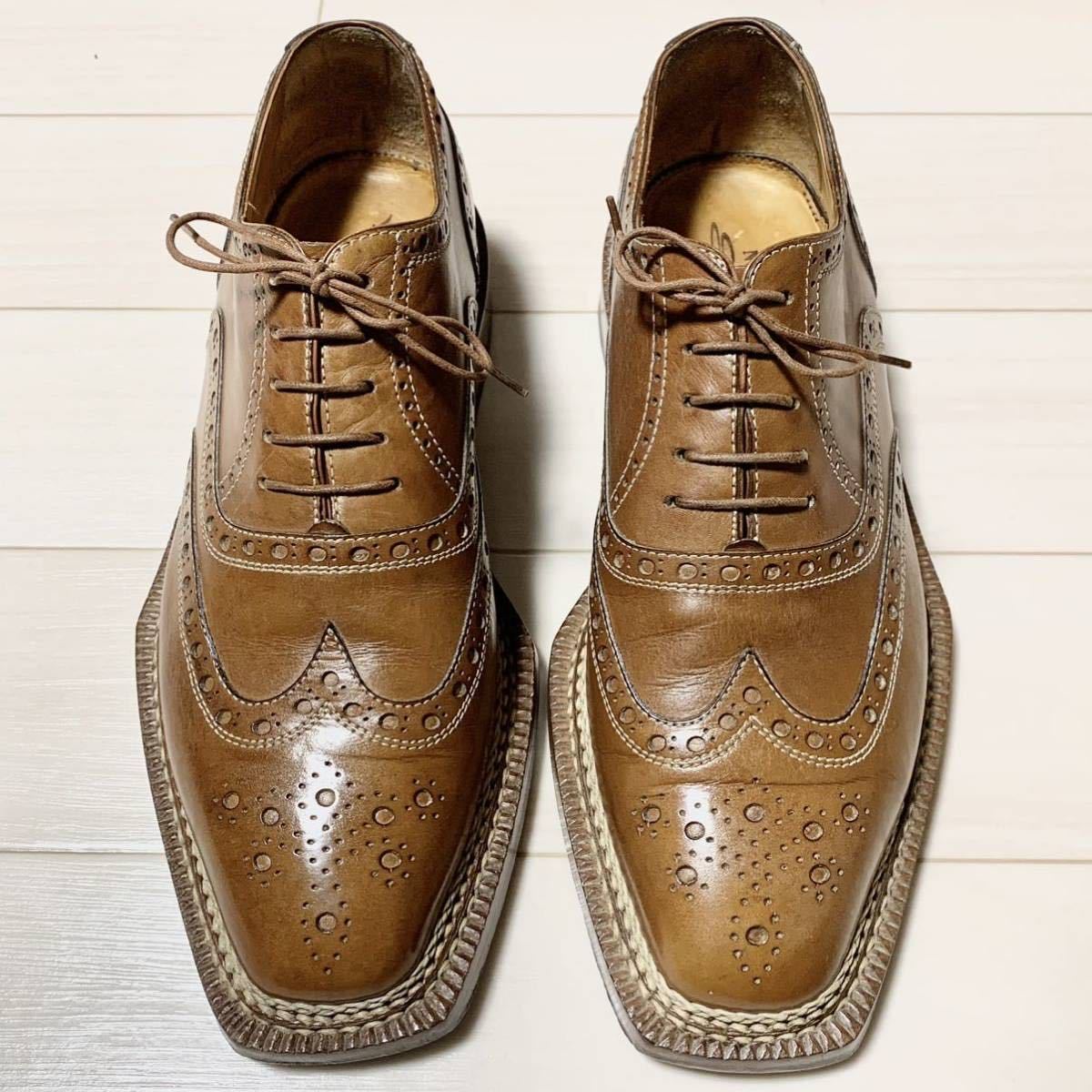 美品 定28万程 超弩級 Santoni サントーニ チェーンステッチ