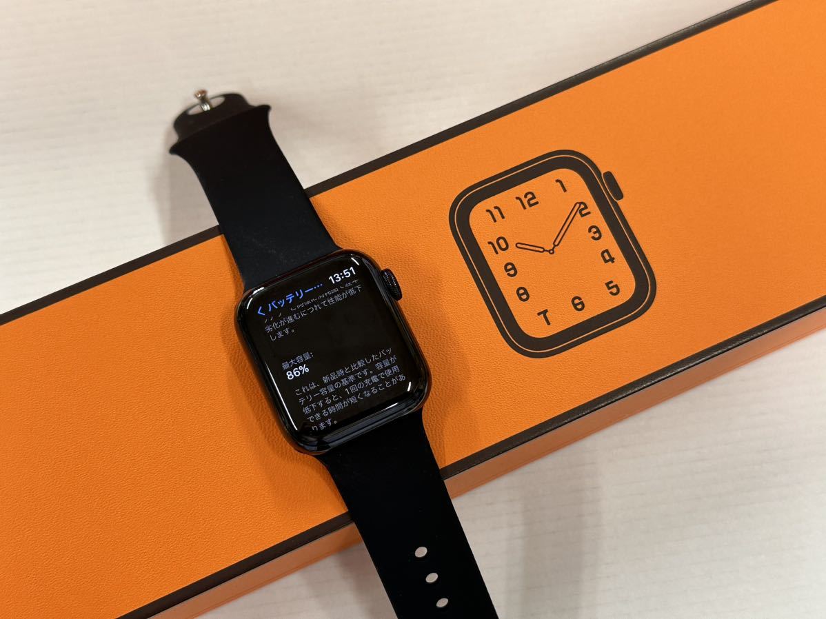 即決 美品 Apple Watch series5 HERMES 40mm ブラック 本体 アップル