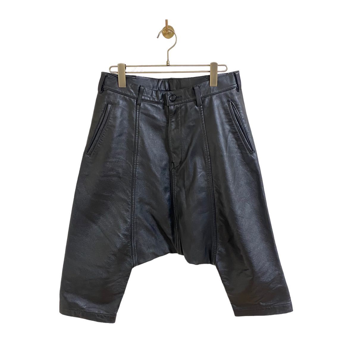 希少 COMME des GARCONS HOMME PLUS 2013AW レザー サルエルパンツ