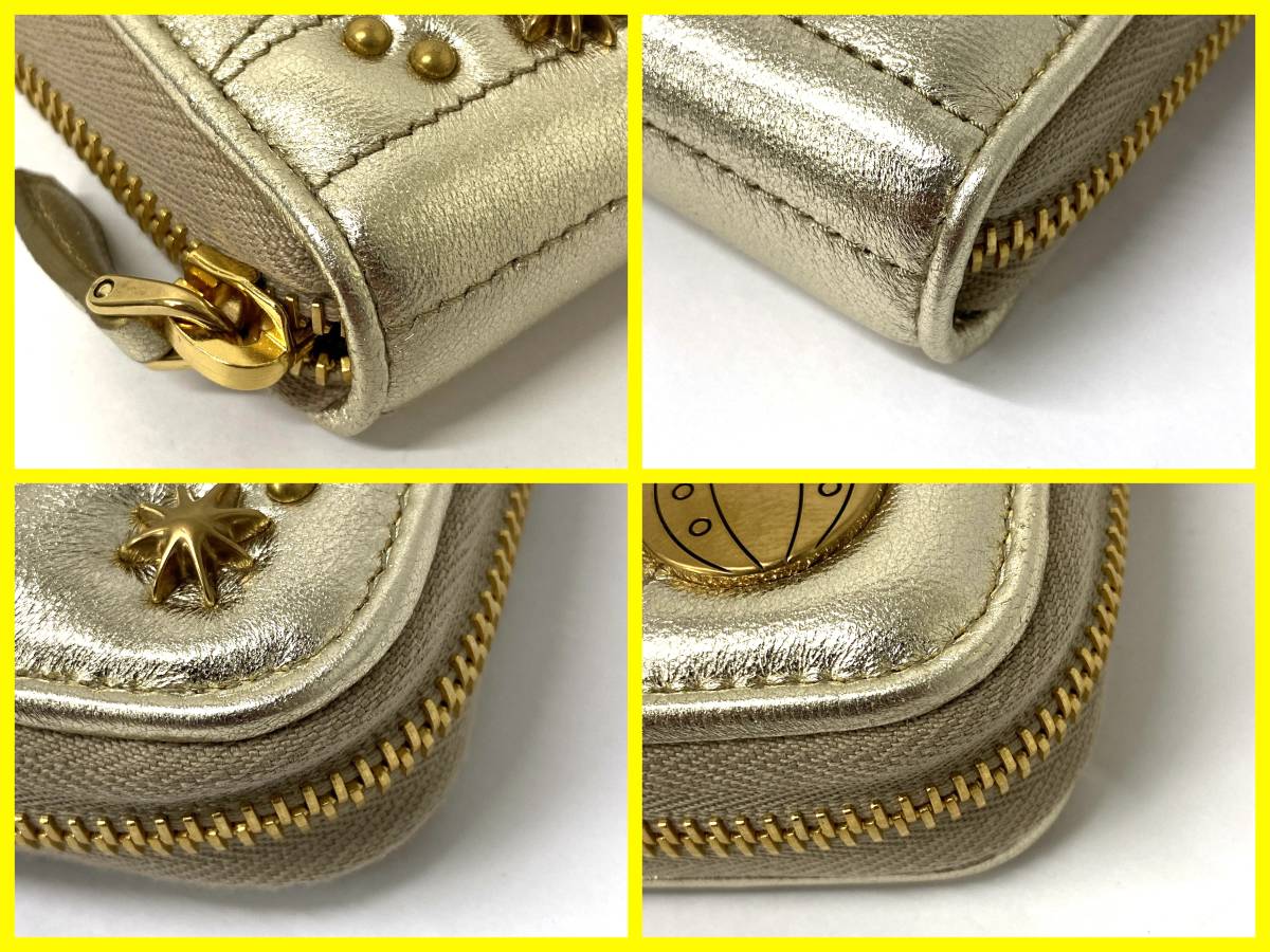 PRADA プラダ ラウンドファスナー長財布 1ML506 レザー シャンパン