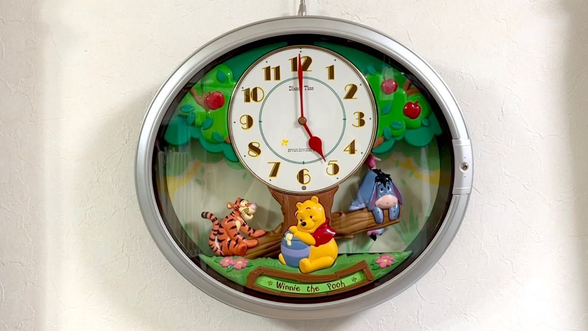 Disney Time ディズニー くまのプーさん メロディ時計 シーソー飾り