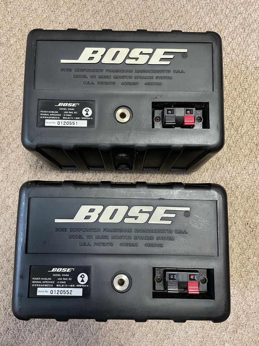 BOSE 101MM 音質良好 シリアル連番 鳥マーク スピーカーケーブル付き
