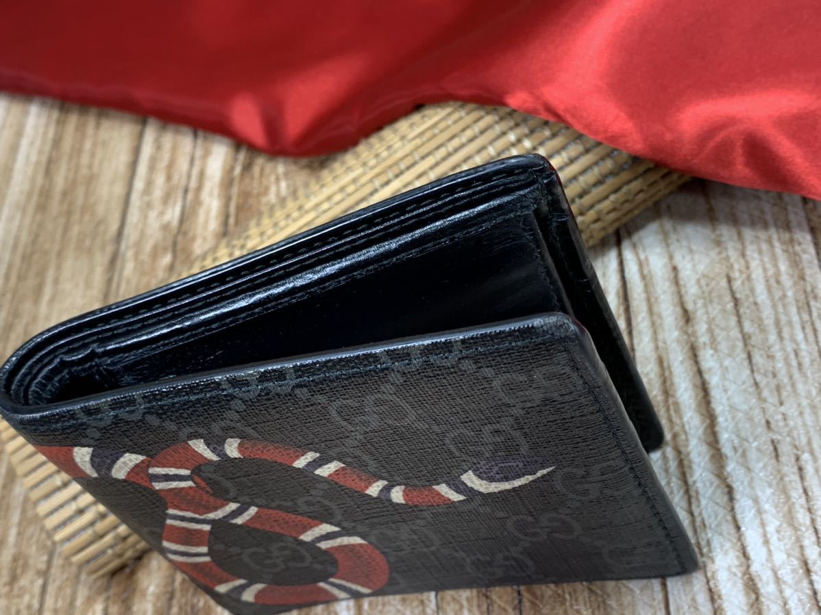 GUCCI グッチ GGスプリーム 蛇柄 折り財布｜Yahoo!フリマ（旧PayPay