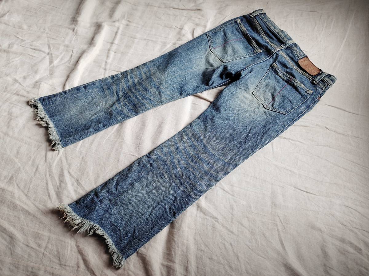 LGB ルグランブルー デニム パンツ アシンメトリー 裾カットオフ