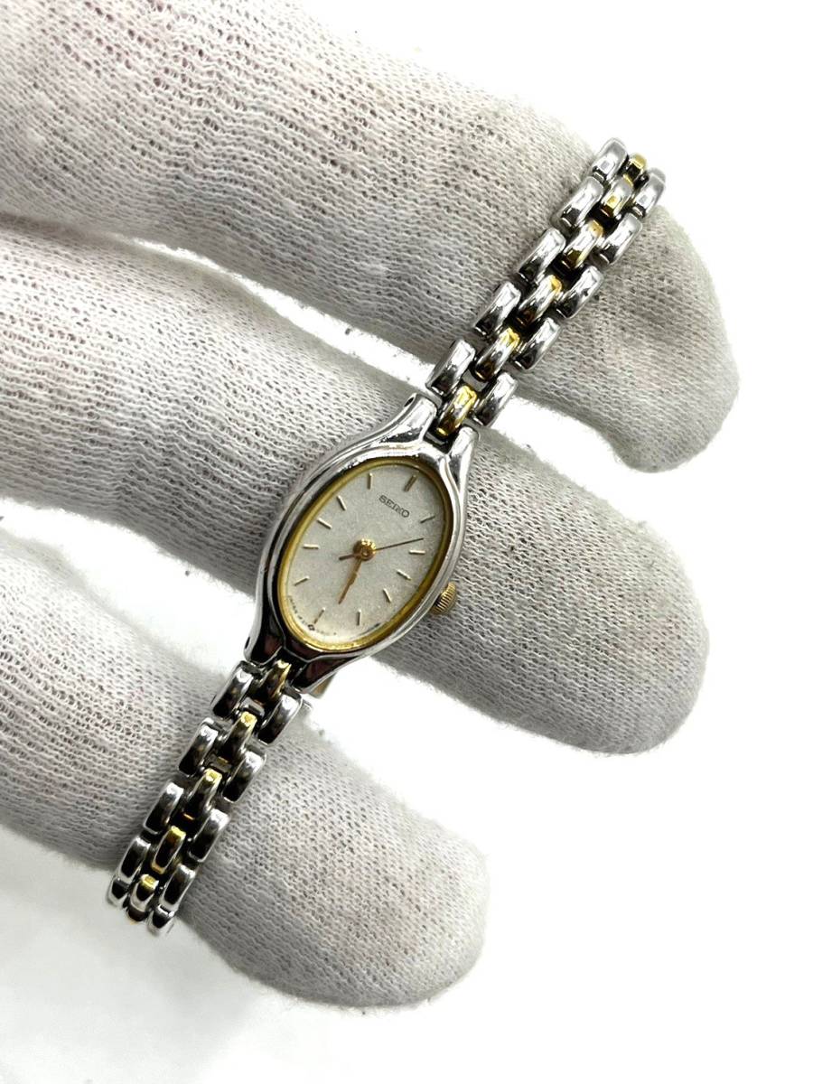 電池切れ】SEIKO セイコー 1F21-5A00 オーバル コンビカラー クォーツ
