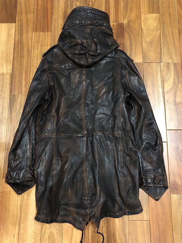 即決 バックラッシュ21AW定価27 5万円ゴートタンニン製品染めレザー