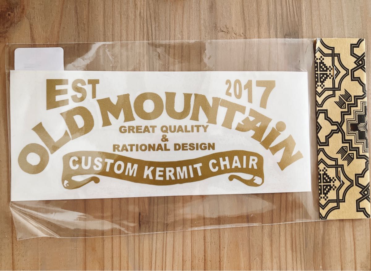 新品未開封 OLDMOUNTAIN ステッカー ゴールド カッティングステッカー
