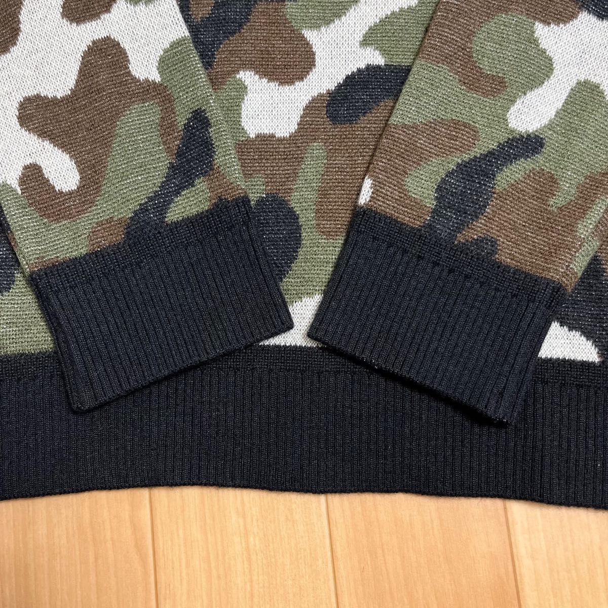 極美品 パーリーゲイツ カモフラ 迷彩柄 ニットセーター ジャケット