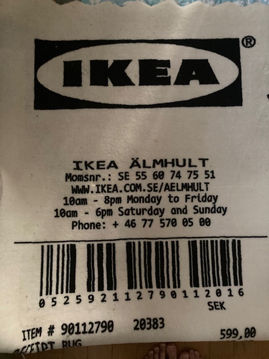 IKEA イケア Virgil Abloh ヴァージル・アブロー レシート ラグ｜Yahoo