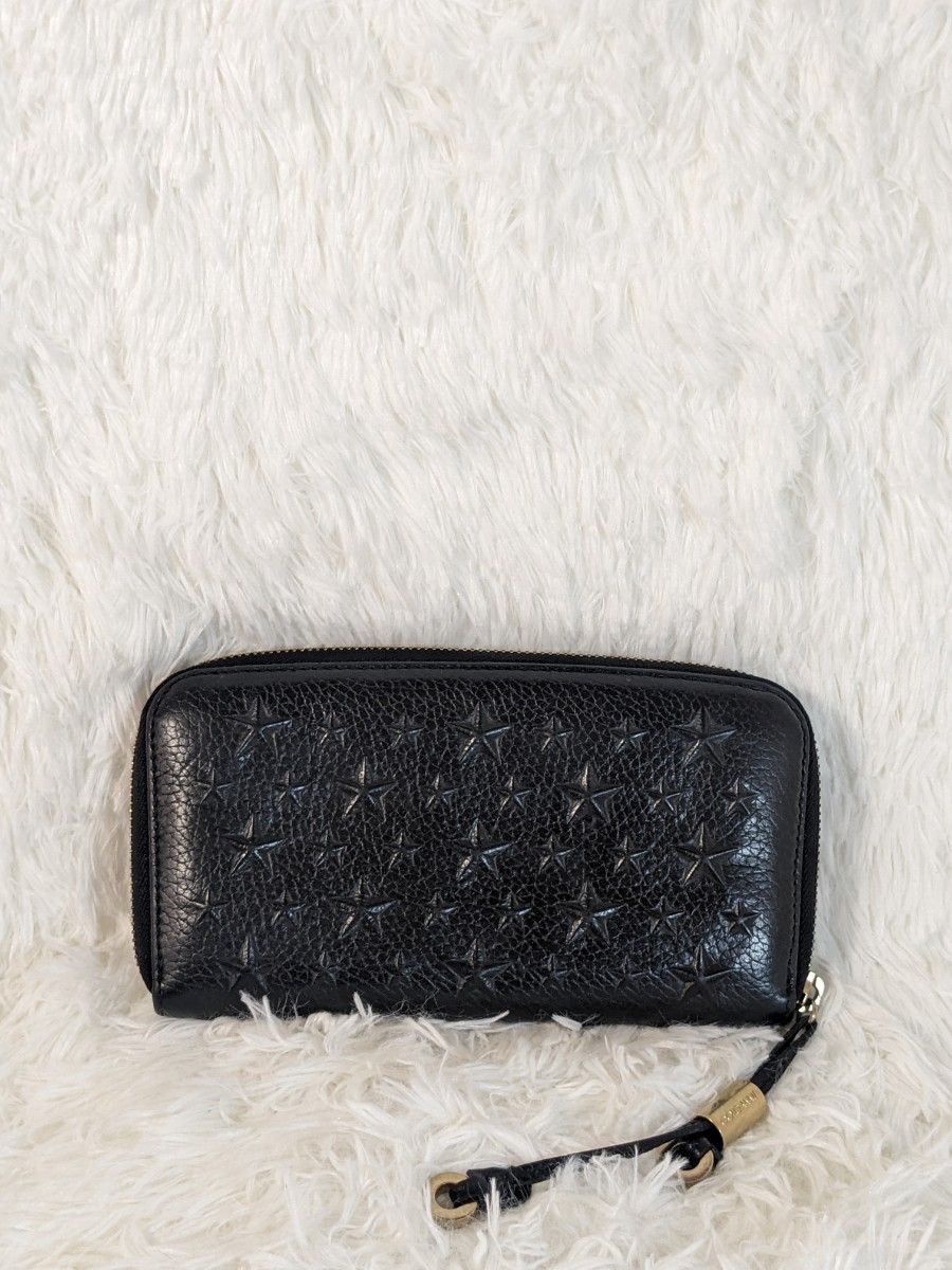 JIMMY CHOO 極美品 ラウンドファスナー 長財布 ジミーチュウ スター