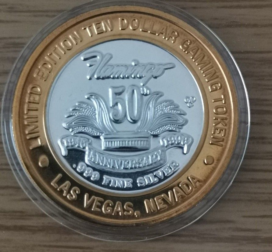 アメリカ ラスベガス カジノ 10ドルトークンコイン メダル 銀貨
