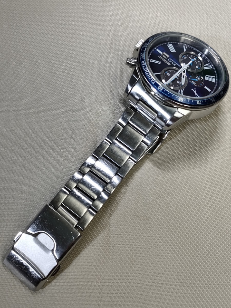 稼働品 SEIKO x ANA ダブルネーム 全日空機内販売モデル ソーラー