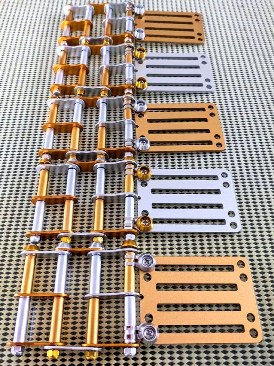 金×銀 5組 ニックス風ベルトループ 腰道具 腰袋 工具差し 4段チェーン