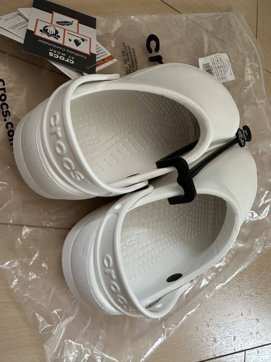 24cm crocs クロックス 白 穴なし 医療用 看護師 医師 未使用 unisex