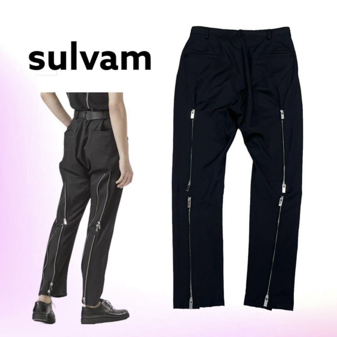 sulvam 17aw ボンテージパンツ サイズMサルバム ボンテージパンツ