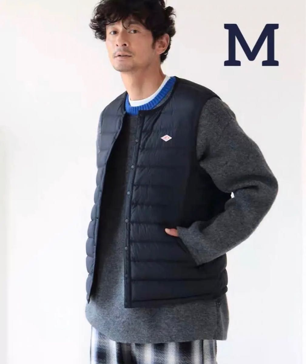 DANTON/ダントン インナーダウンクルーネックベスト メンズ ネイビー M