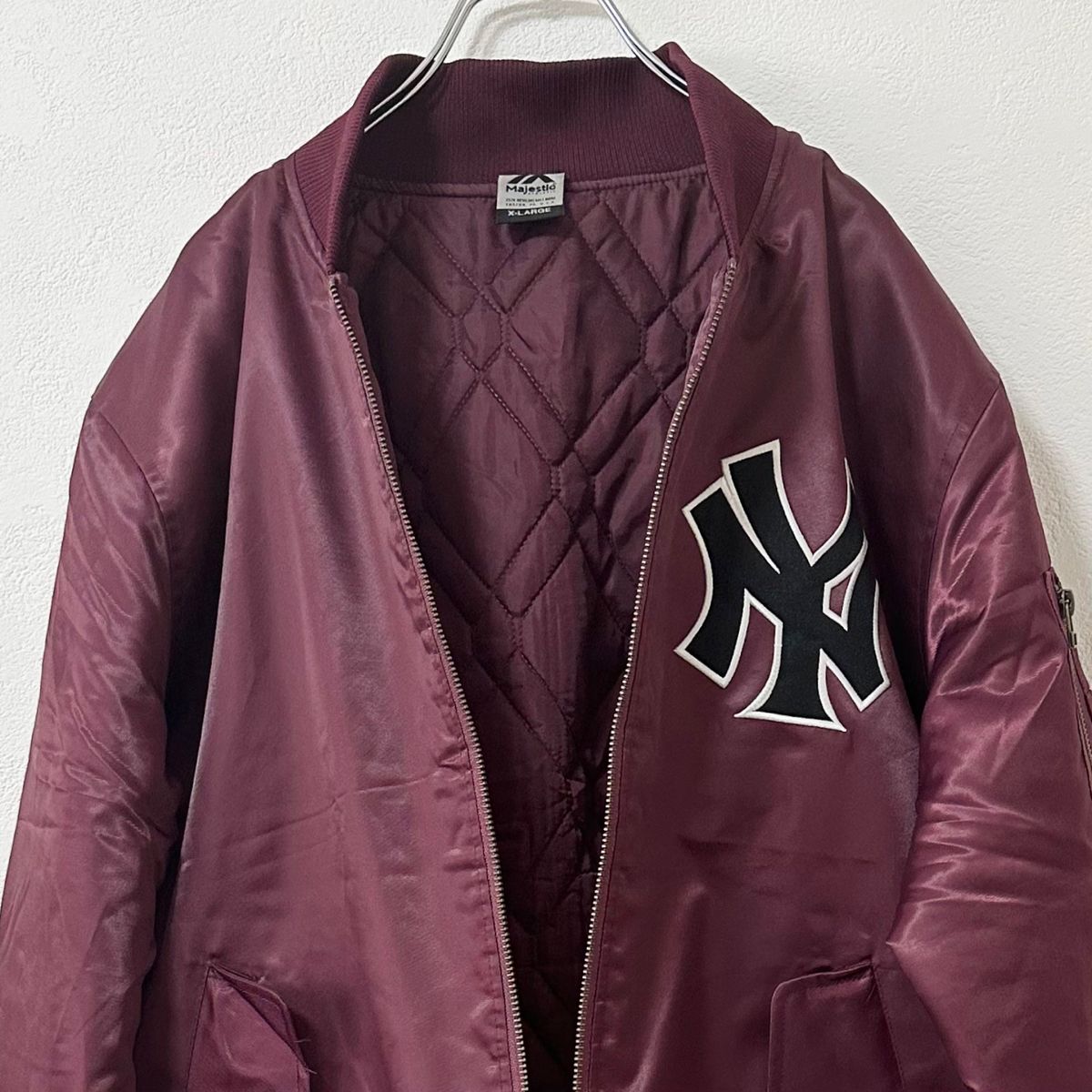 美品 Majestic/マジェスティック NY Yankees/ヤンキース MA-1/MA1
