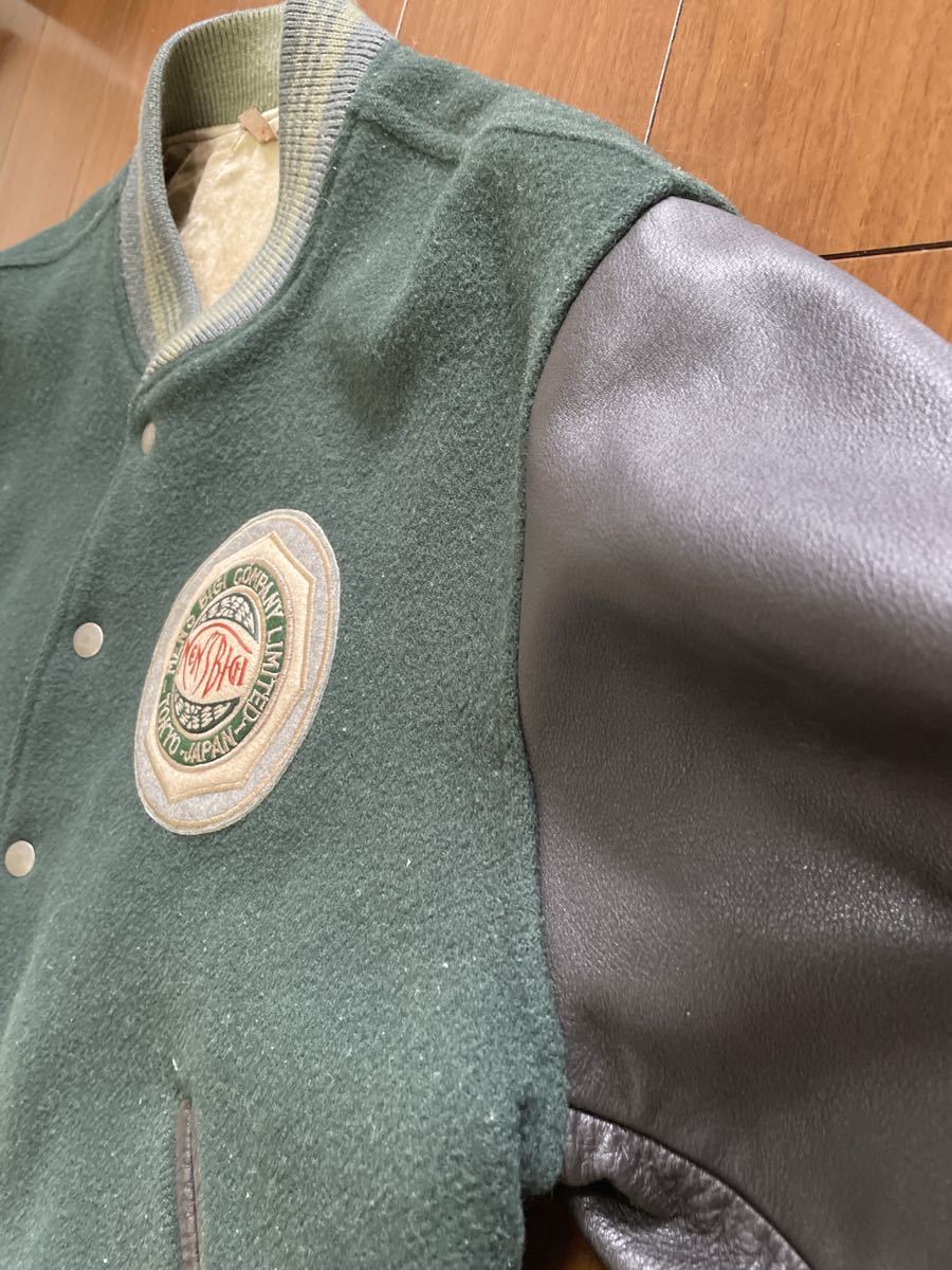 稀少カラー MEN'S BIGI メンズビギ 80s 袖革 アーチロゴ スタジャン M