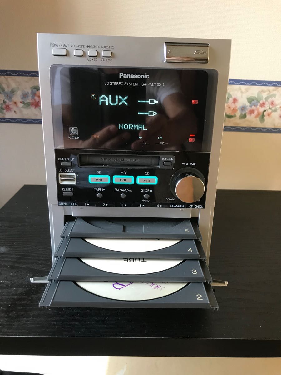 Panasonic CD/MDコンポ SC-PM710SD 2005年製 動作品 リモコン付｜Yahoo