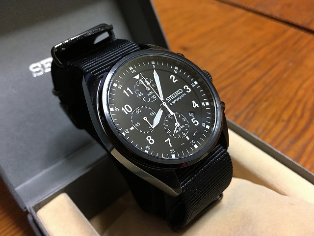 送料無料 セイコー クロノグラフ 7T62-0JG0 ミリタリーフェイス 深澤
