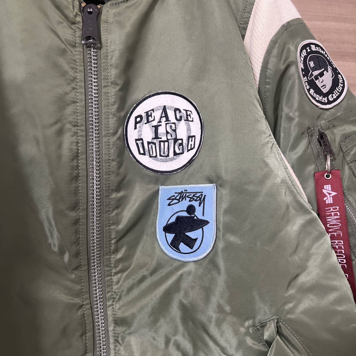 STUSSY 25周年記念 Fragment Alpha MA-1 Lサイズ フライトジャケット