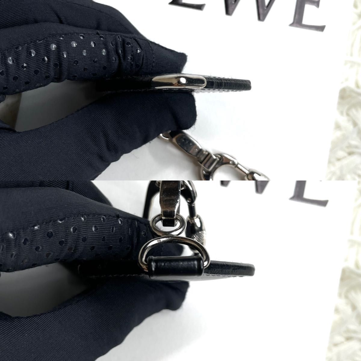 未使用級 入手困難 / LOEWE ロエベ アナグラムカラビナキーホルダー