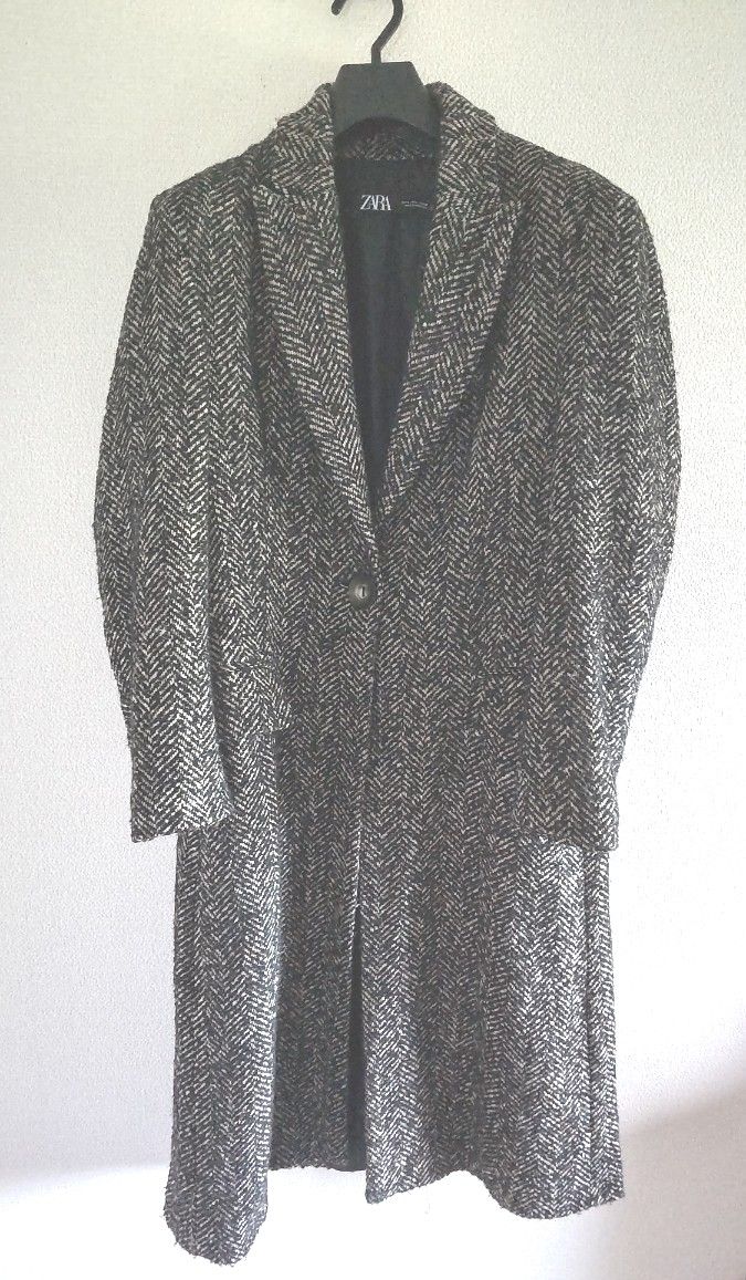 ZARA ザラ ツイードチェスターコート ロングコート クラシカル