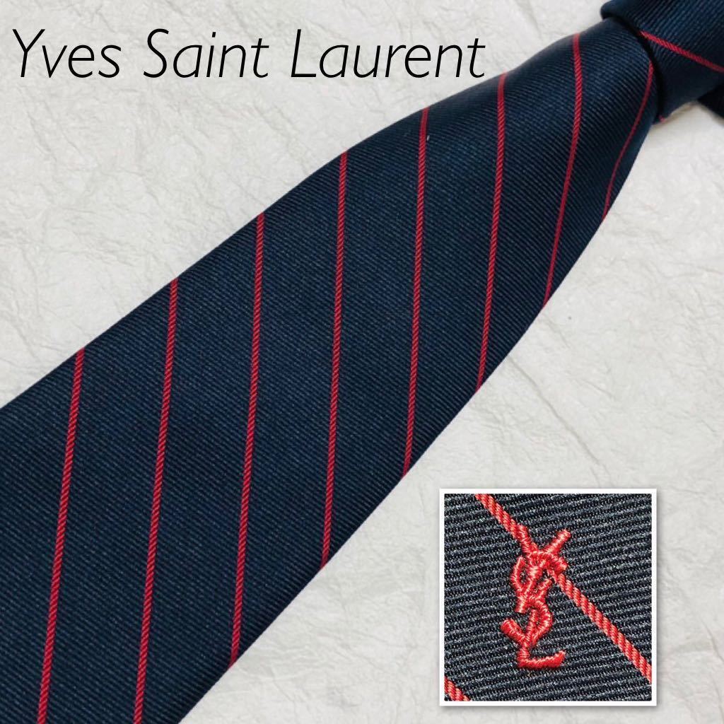 YVES SAINT LAURENT イヴ・サンローラン ネクタイ レジメンタル