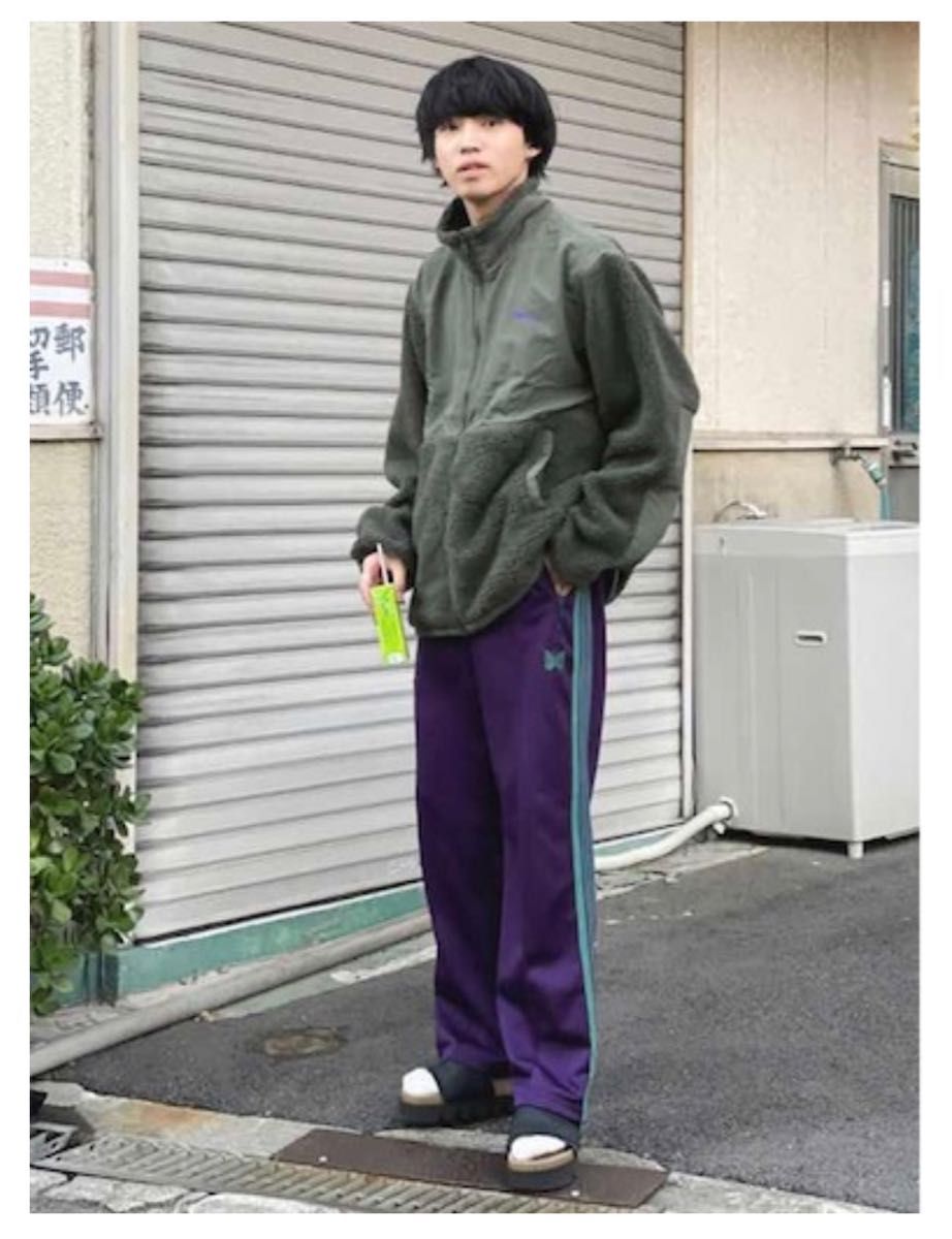 Needles トラックパンツ ブーツカット XS 紫×緑 21SS 滝藤｜Yahoo