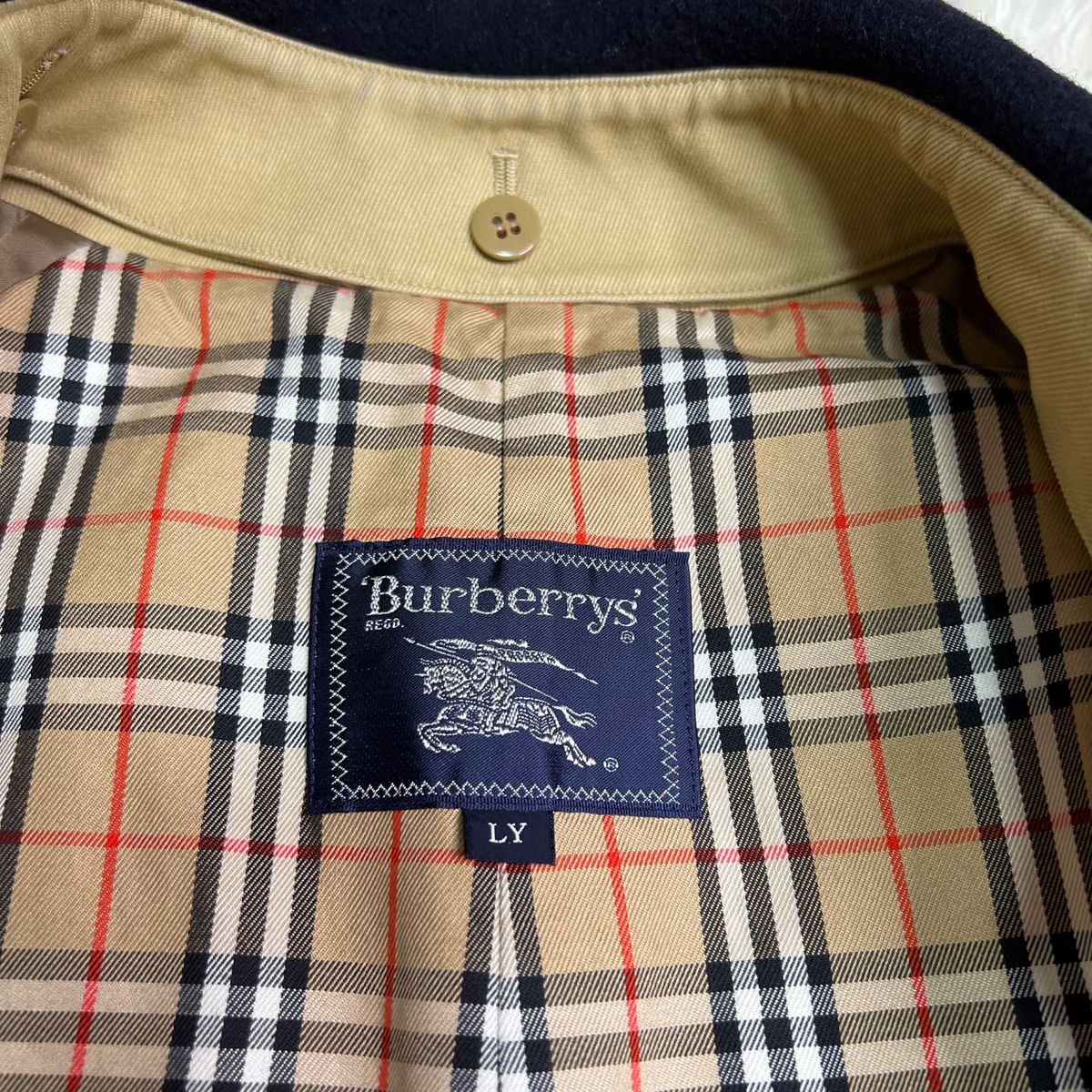 黒襟 Burberry's ノバチェック XL ステンカラーコート ベージュ