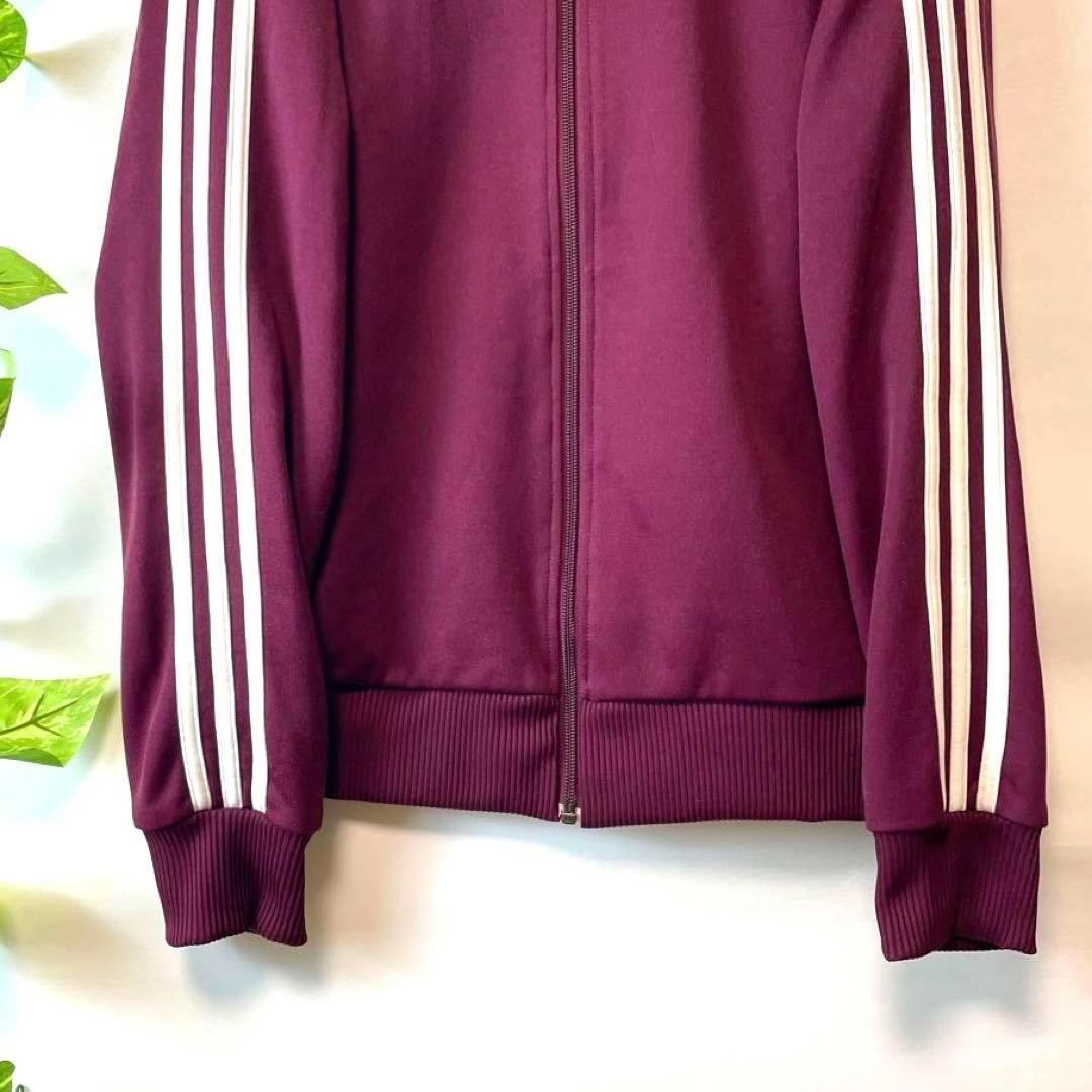 超希少 美品 adidas アディダス トラックジャケット ジャージ ボルドー