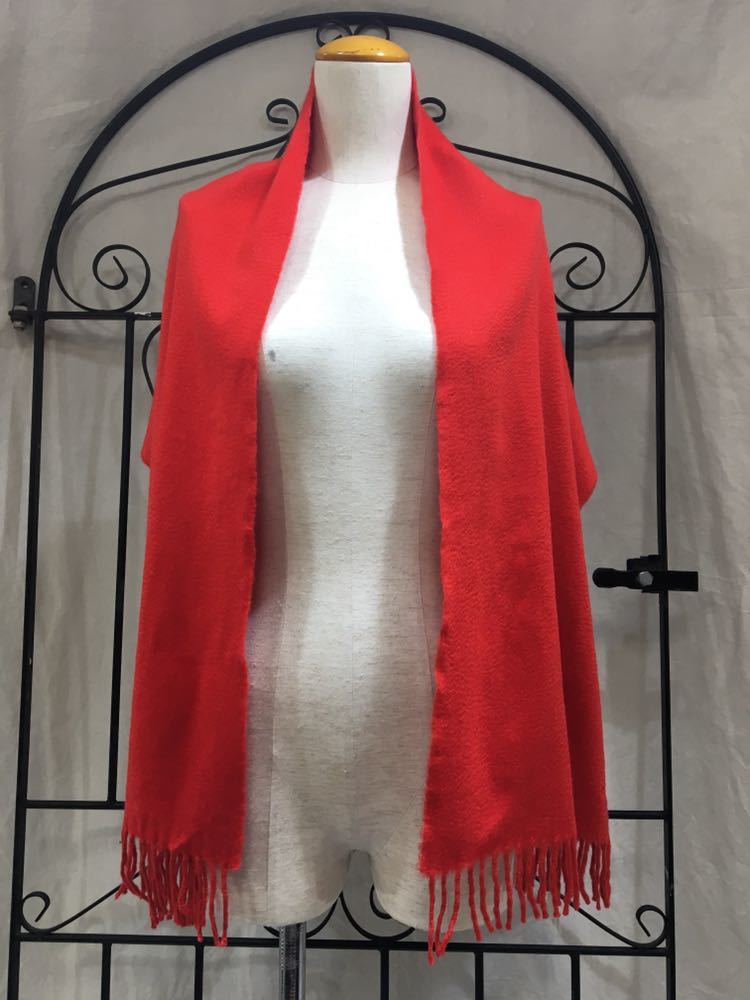 HERMES CASHMERE100% MUFFLER MADE IN GREAT BRITAIN/エルメスカシミヤ