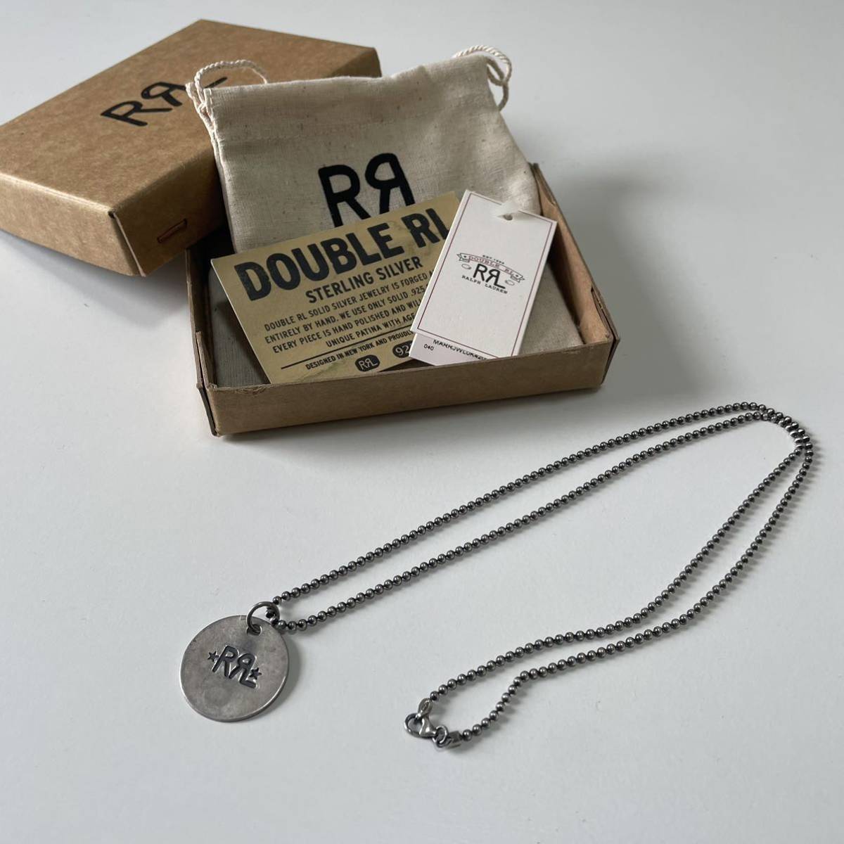 USA製】RRL “Sterling Silver Necklace” ネックレス シルバー 925