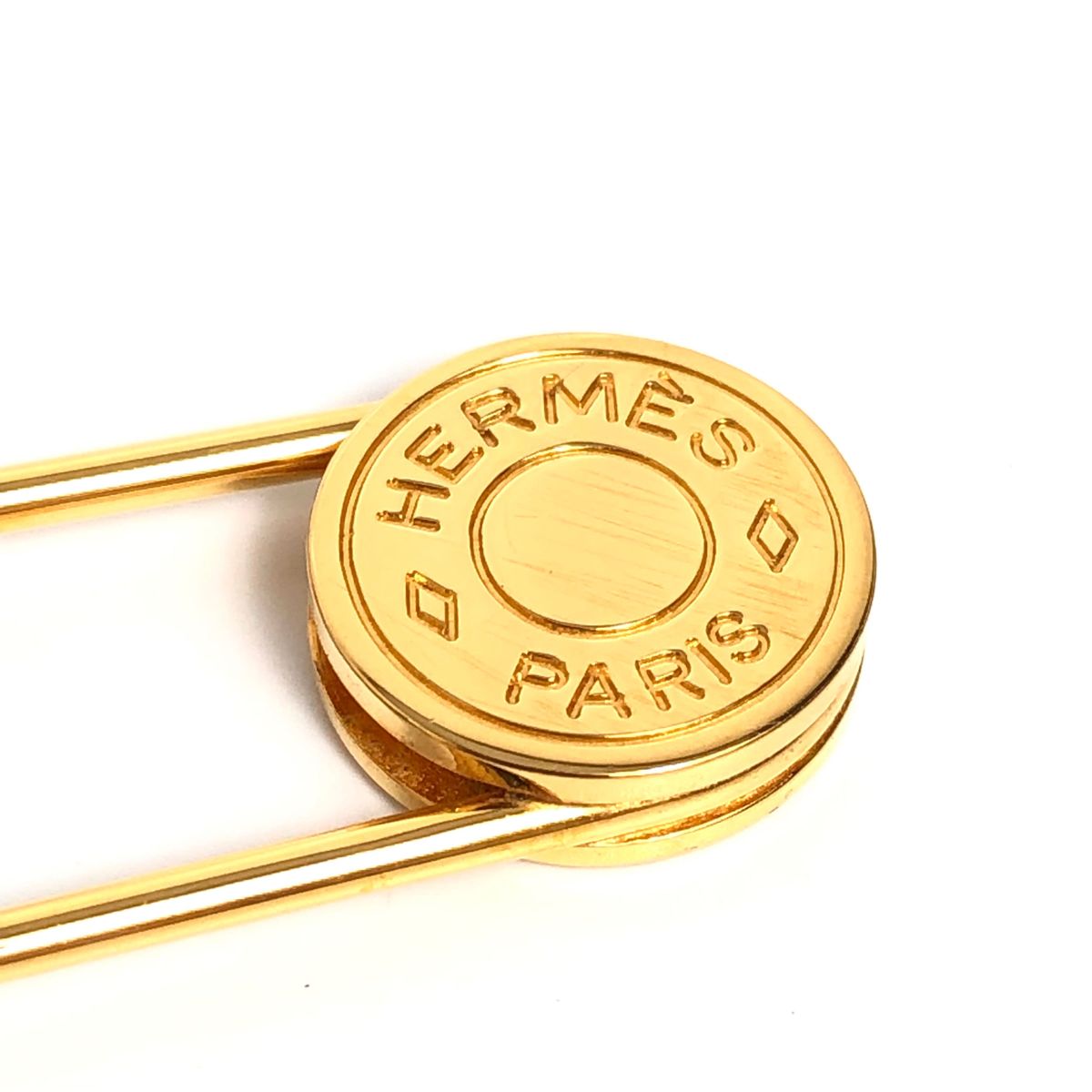 美品】HERMES エルメス ピンブローチ セリエ ゴールドカラー クリップ