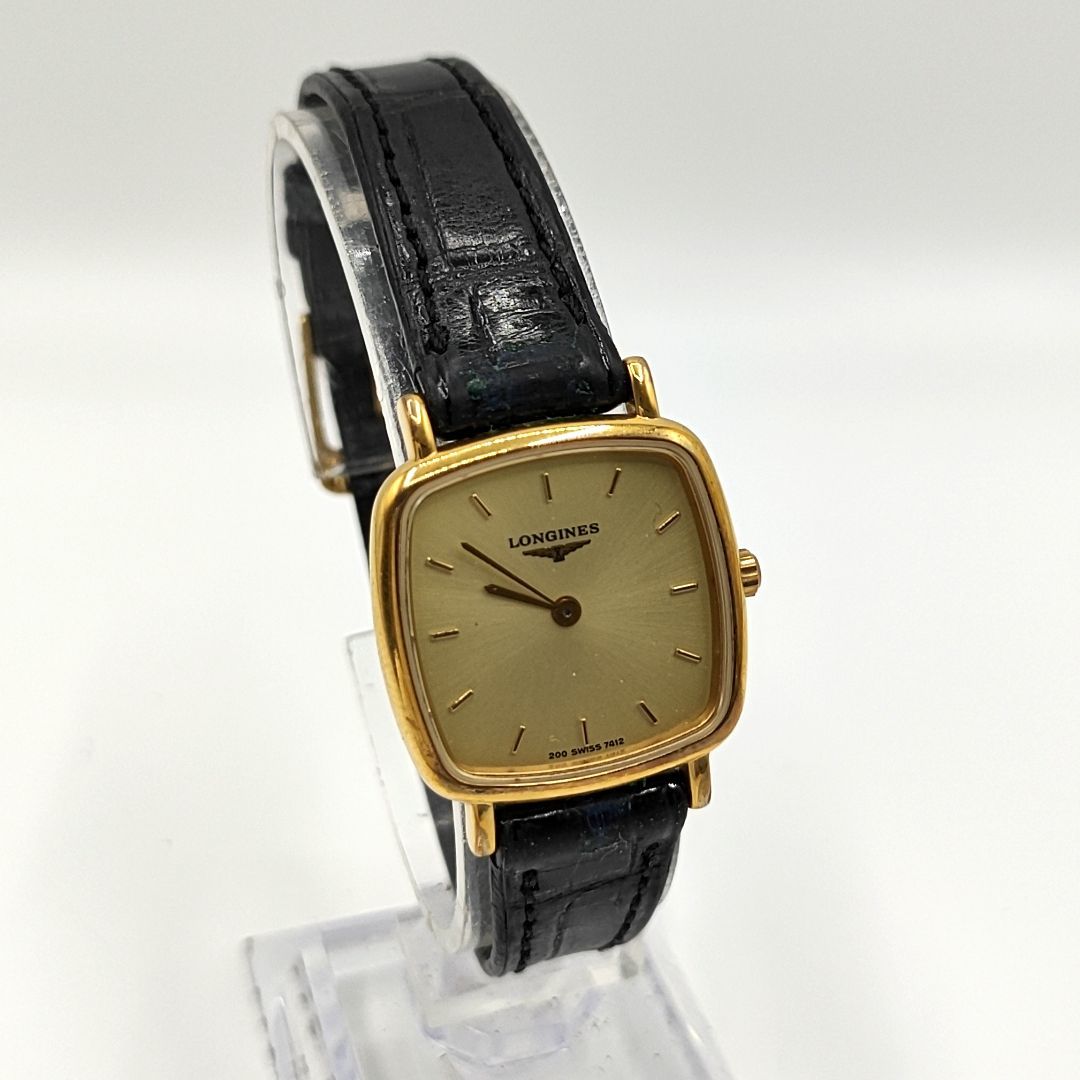 電池切れ】LONGINES ロンジン クォーツ 腕時計 ゴールド文字盤