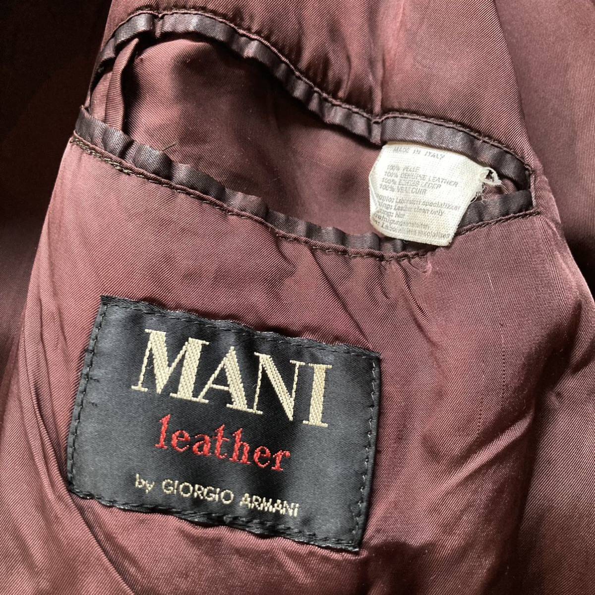 MANI by GIORGIO ARMANI leather “made in Italy” ジョルジオ